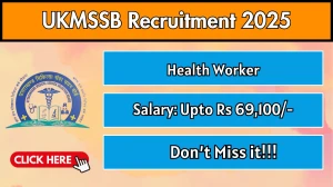 UKMSSB Health Worker Recruitment 2025 Notification PDF Out - Apply Online 180 Po...