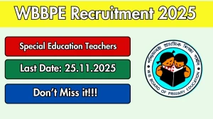 WBBPE Special Education Teachers Recruitment 2025 Notification PDF Out - Apply O...