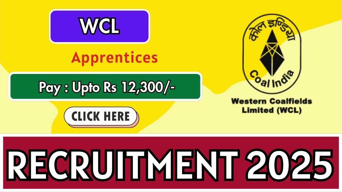 WCL Apprentices Recruitment 2025 Out - Apply Online 1213 Posts