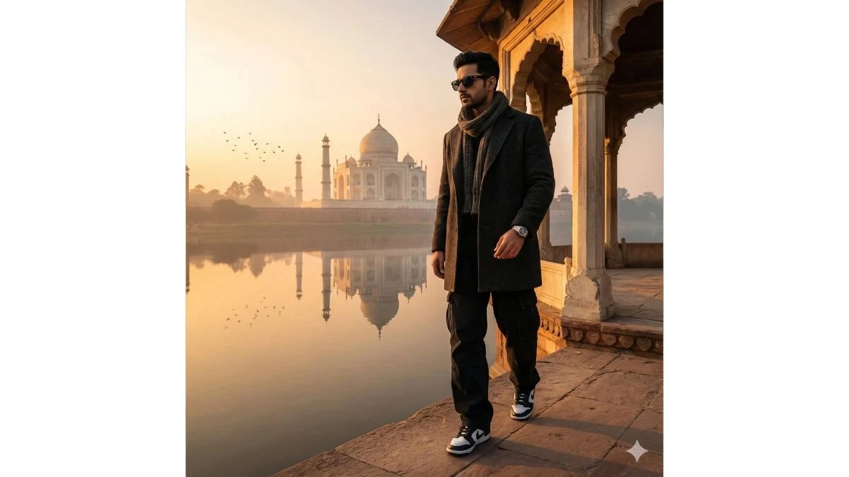 Viral New Google Gemini AI Prompts for Men to Craft Ultra-Realistic Golden Hour Taj Mahal Portraits
