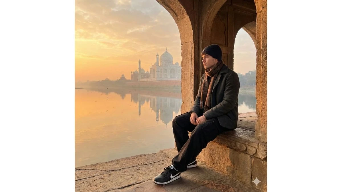 Viral New Google Gemini AI Prompts for Men to Craft Ultra-Realistic Golden Hour Taj Mahal Portraits