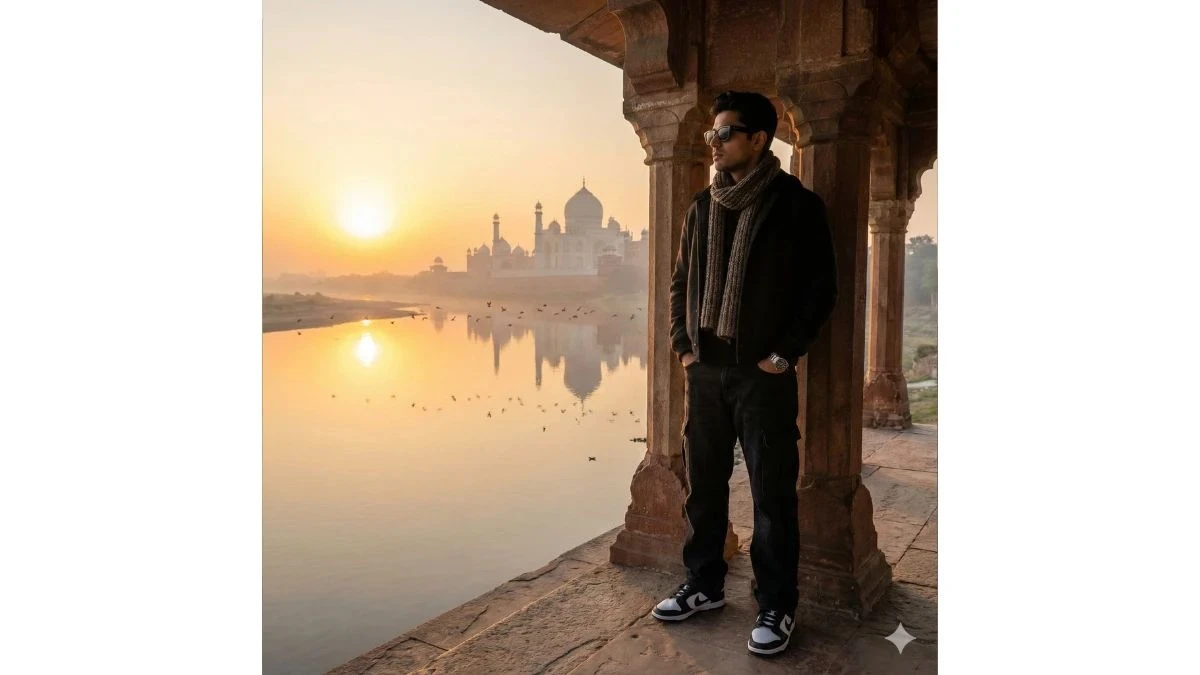 Viral New Google Gemini AI Prompts for Men to Craft Ultra-Realistic Golden Hour Taj Mahal Portraits