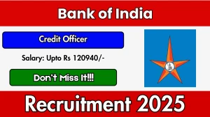 Bank of India Credit Officer Recruitment 2025 Out - Apply Online 514 Posts