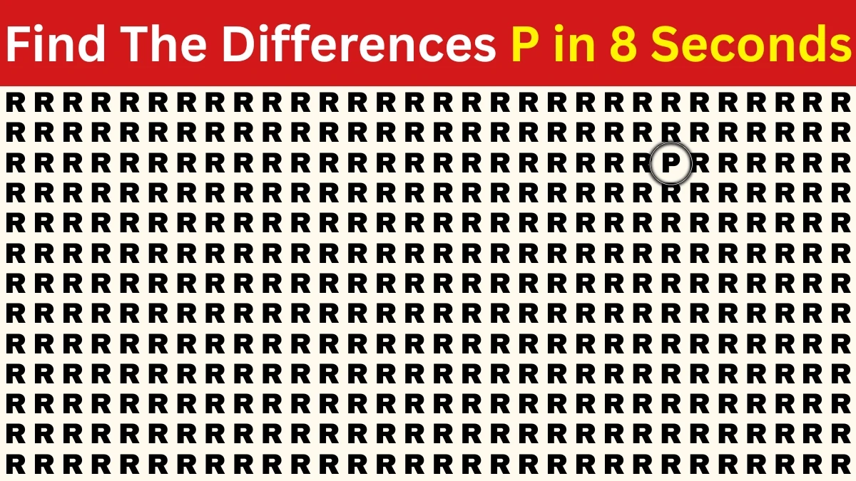Brain Teaser: Challenge Yourself to Find the Letter P in 8 Seconds Brain Teaser: Challenge Yourself to Find the Letter P in 8 Seconds