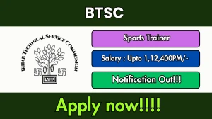 BTSC Sports Trainer Recruitment 2025 Out - Apply Online 65 Posts