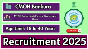 CMOH Bankura AYUSH Doctor, Multi Purpose Worker and Other Recruitment 2025 Out A...