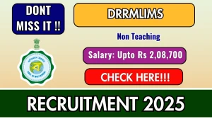 DRRMLIMS Non Teaching Recruitment 2025 Out Apply Online for 33 Posts