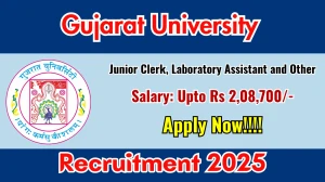 Gujarat University Recruitment 2026 Out - Apply Online 129 Junior Clerk, Laborat...