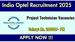 India Optel Project Technician Recruitment 2025 Notification PDF Out - Apply Offline 149 Posts