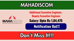 MAHADISCOM Recruitment 2025: Apply Online for 180 Additional Executive Engineer,...