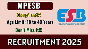 MPESB Group 1 and 2 Recruitment 2025 Out - Apply Online 474 Posts