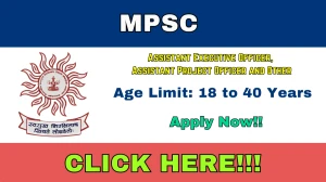 MPSC Recruitment 2025 Out - Apply Online 87 Assistant Executive Officer, Assistant Project Officer and Other Posts
