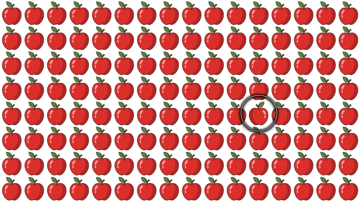 Optical Illusion: Can You Identify the Odd Apple in Just 6 Seconds?