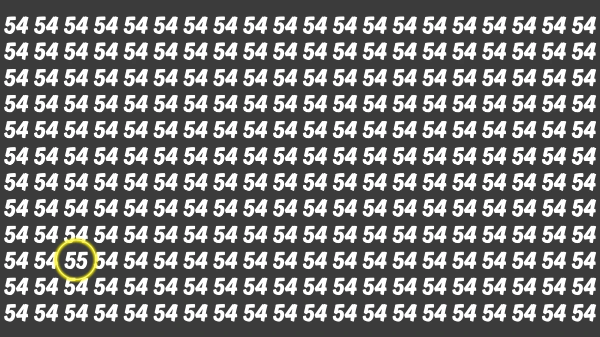 Optical Illusion: Challenge Your Eyes to Find the Number 55 Fast!