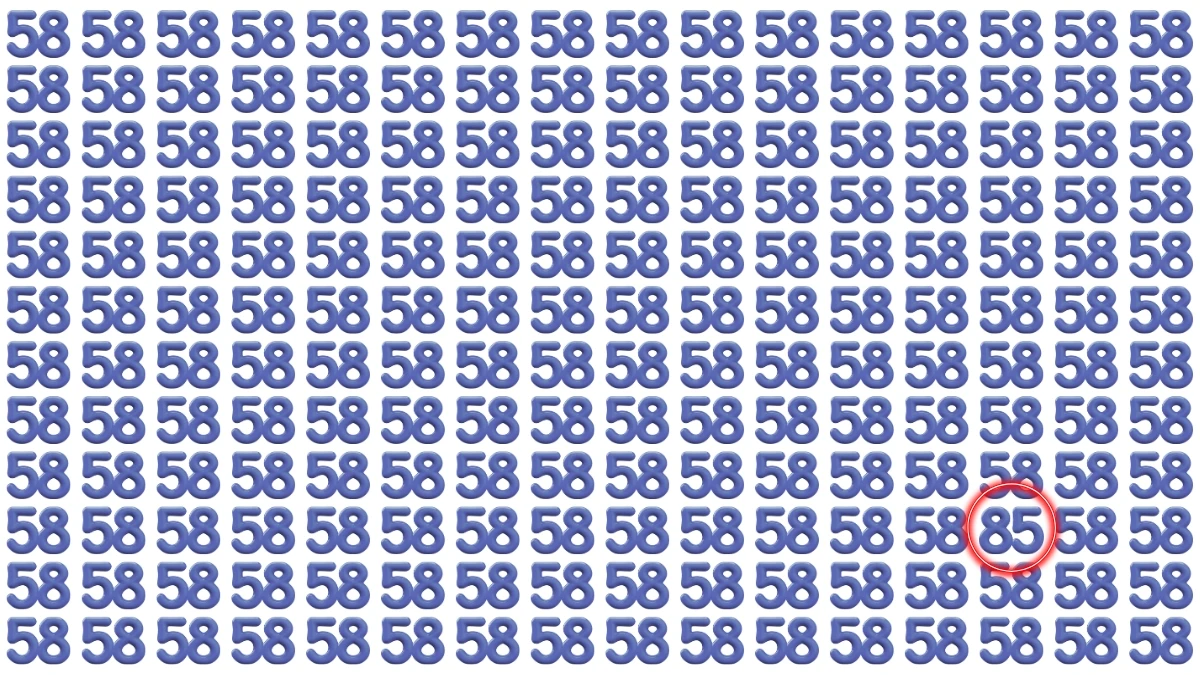 Optical Illusion: Challenge Your Eyes to Find the Number 85 Fast!