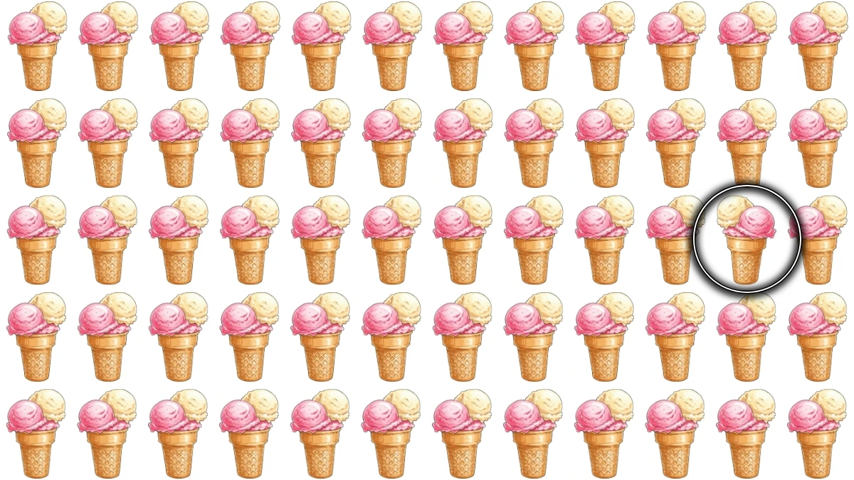Optical Illusion: Challenge Yourself to Spot the Different Ice Cream in 8 Seconds Optical Illusion: Challenge Yourself to Spot the Different Ice Cream in 8 Seconds