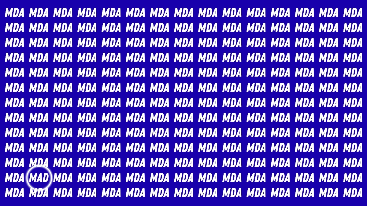 Optical Illusion: Only Sharp Eyes Can See the Hidden Word MAD in 7 Seconds Optical Illusion: Only Sharp Eyes Can See the Hidden Word MAD in 7 Seconds