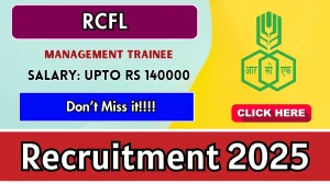 RCFL Recruitment 2025: Apply Online for 1057 Management Trainee | Last Date, Eli...