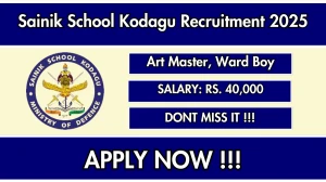 Sainik School Kodagu Recruitment 2025 Notification PDF Out - Apply Offline 04 Ar...