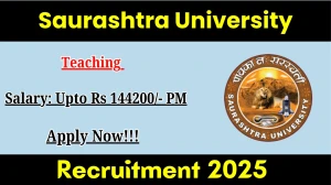 Saurashtra University Teaching Recruitment 2026 Out - Apply Online 51 Posts