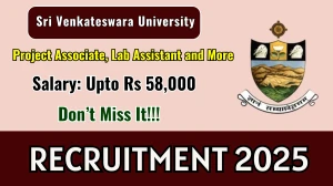 Sri Venkateswara University Recruitment 2025 Notification PDF Out - Apply Offlin...