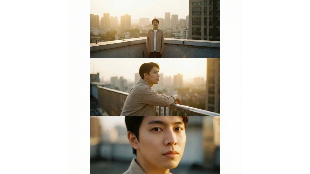 Viral 10 Gemini AI Photo Editing Prompts for Boys to Create 3-Layer Cinematic Rooftop Portraits
