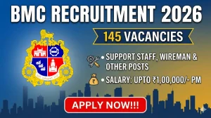 BMC Recruitment 2026 Out - Apply Online 145 Support Staff, Wireman and Other Posts