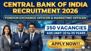 Central Bank of India Foreign Recruitment 2026 Out - Apply Online 350 Exchange O...