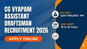 CG Vyapam Assistant Draftsman Recruitment 2026 Out - Apply Online 25 Posts
