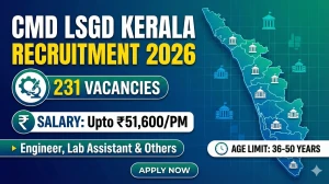 CMD LSGD Kerala Recruitment 2026 Out - Apply Online 231 Engineer, Lab Assistant and Other Posts
