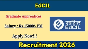 EdCIL Graduate Apprentices Recruitment 2026 Out - Apply Online 15 Posts