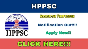 HPPSC SET  Assistant Professor Recruitment 2026 Out - Apply Online