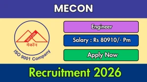 MECON Engineer Recruitment 2026 Out - Apply Online 01 Posts