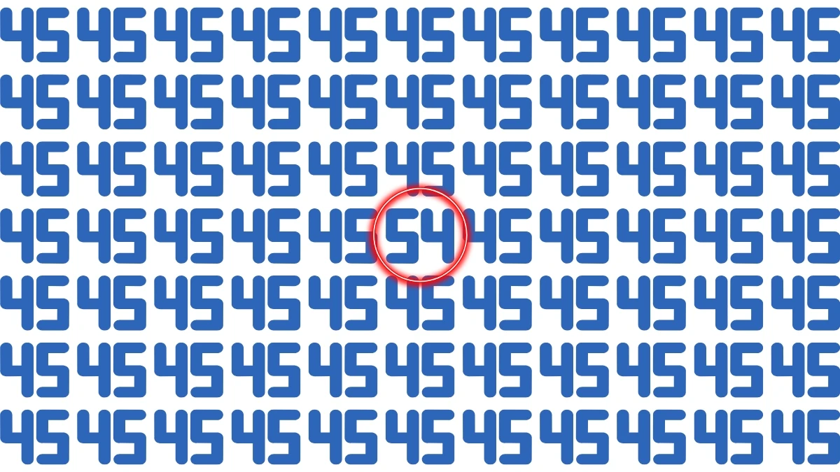 Optical Illusion: Challenge Your Eyes to Find the Number 54 Fast!