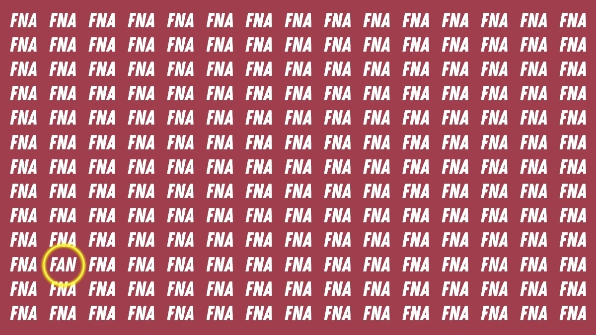Optical Illusion: Only Sharp Eyes Can See the Hidden Word FAN in 8 Seconds