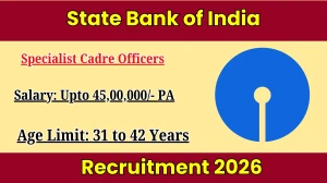 SBI Specialist Cadre Officers Recruitment 2026 Out - Apply Online 02 Posts