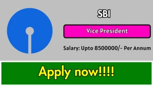 SBI Vice President Recruitment 2026 Out - Apply Online 01 Posts