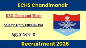 ECHS Chandimandir Recruitment 2026 Out - Apply Offline 103 DEO, Peon and More Posts