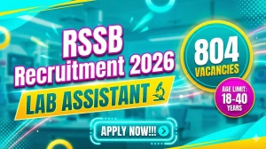 RSSB Lab Assistant Recruitment 2026 Out - Apply Online 804 Posts