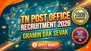 TN Post Office Gramin Dak Sevak Recruitment 2026 Out - Apply Online 2009 Posts