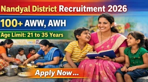 Nandyal District Recruitment 2026 Out - Apply Online 106 Anganwadi Worker, Angan...