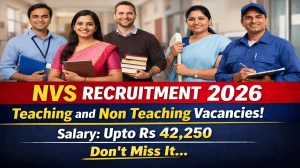 NVS Shillong Recruitment 2026 Notification Out - Apply Online for Teaching & Non...
