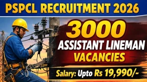 PSPCL Assistant Lineman Recruitment 2026 Out - Apply Online 3000 Posts