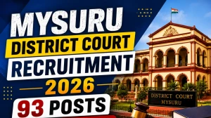Mysuru District Court Recruitment 2026 - 93 Peon, Process Server, Copyist & Sten...