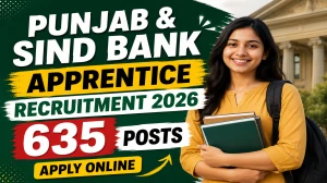 Punjab & Sind Bank Apprentice Recruitment 2026 Notification Out - 635 Vacancies,...