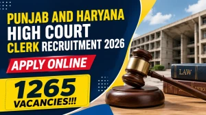 Punjab and Haryana High Court Clerk Recruitment 2026 - Apply Online for 1265 Pos...