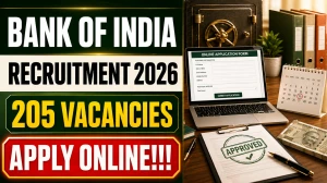 Bank of India Recruitment 2026 for 205 Specialist Officer Posts - Apply Online