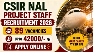 CSIR NAL Project Staff Recruitment 2026 - Walk-in Interview for 89 Project Assoc...
