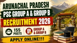Arunachal Pradesh PSC Recruitment 2026 - Apply Online for 155 Group A & B Posts