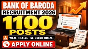 Bank of Baroda Recruitment 2026 - Apply Online For 1100 Wealth Executive & Credi...
